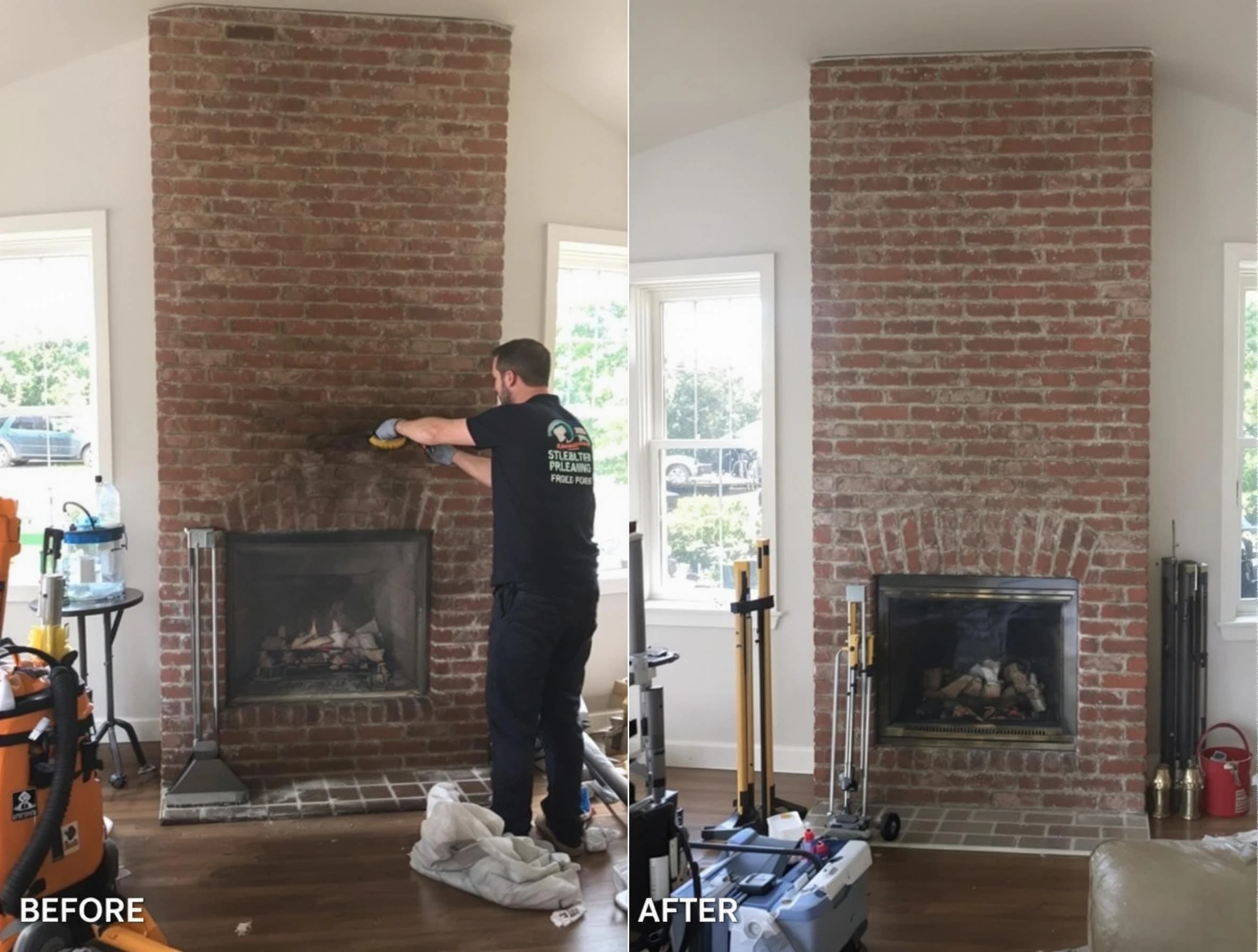 Finished chimney sweeping service by Brookhaven Chimney Sweep in Brookhaven, GA