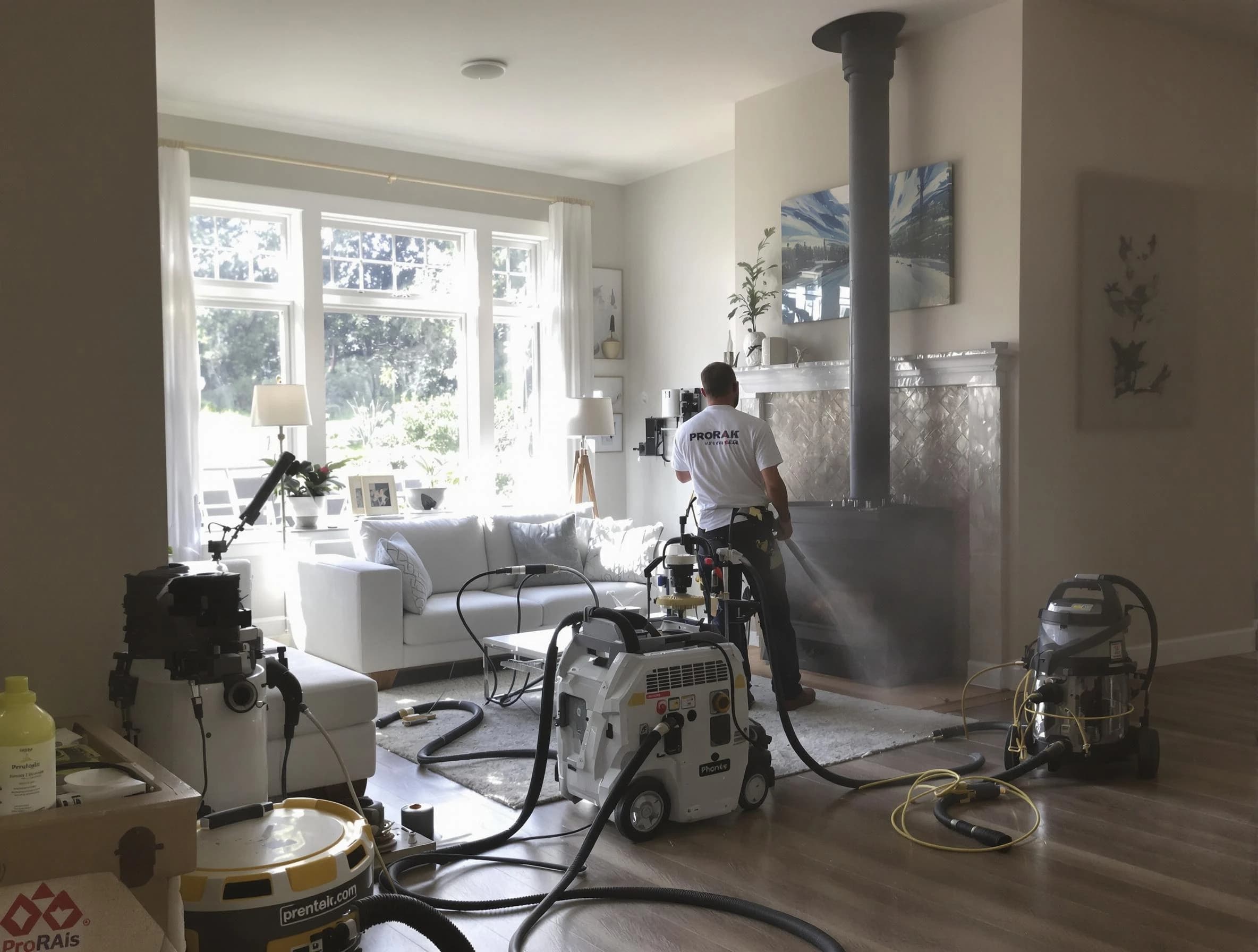 Soot removal service by Brookhaven Chimney Sweep for a fireplace in Brookhaven, GA