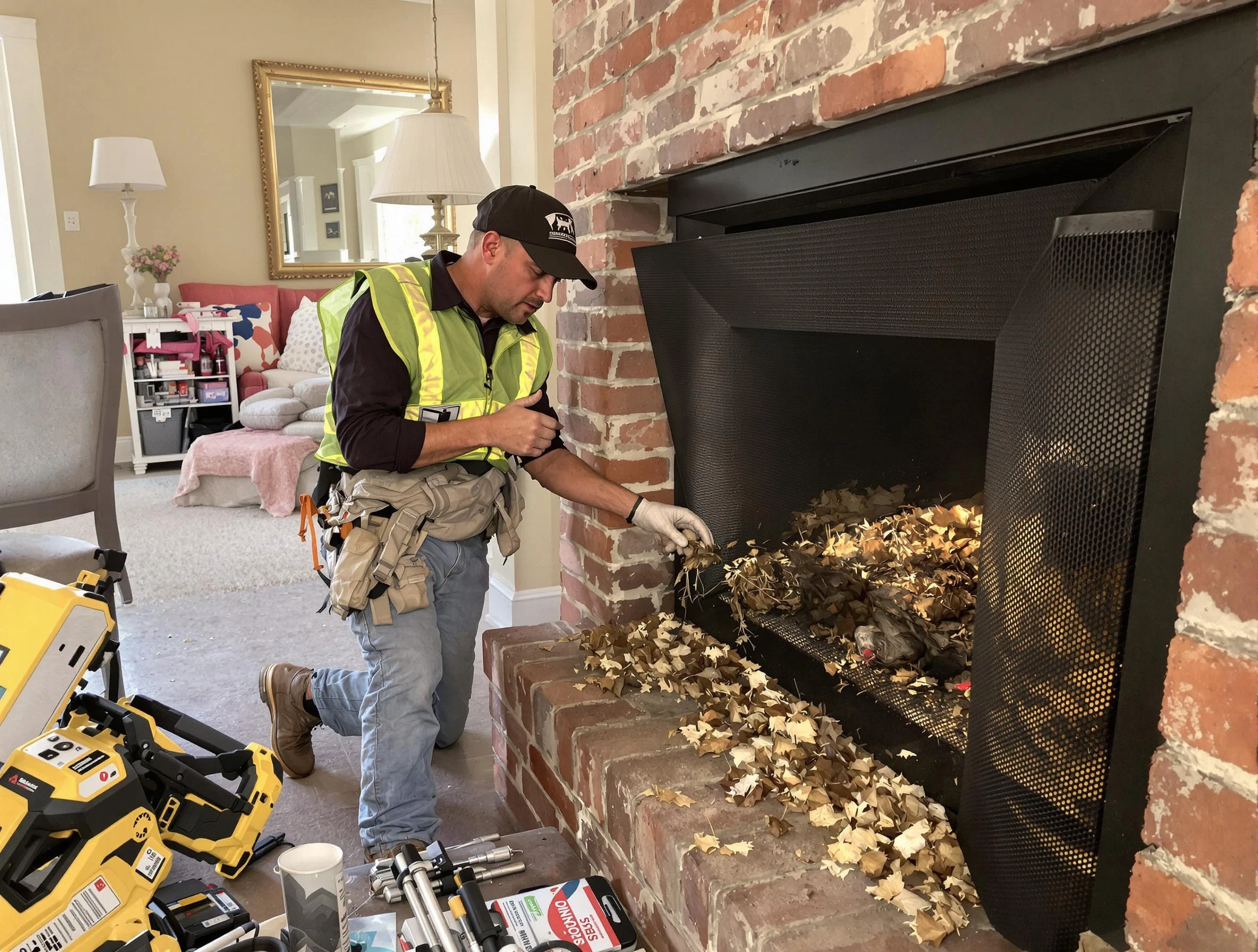 Safe screening installation by Brookhaven Chimney Sweep in Brookhaven, GA