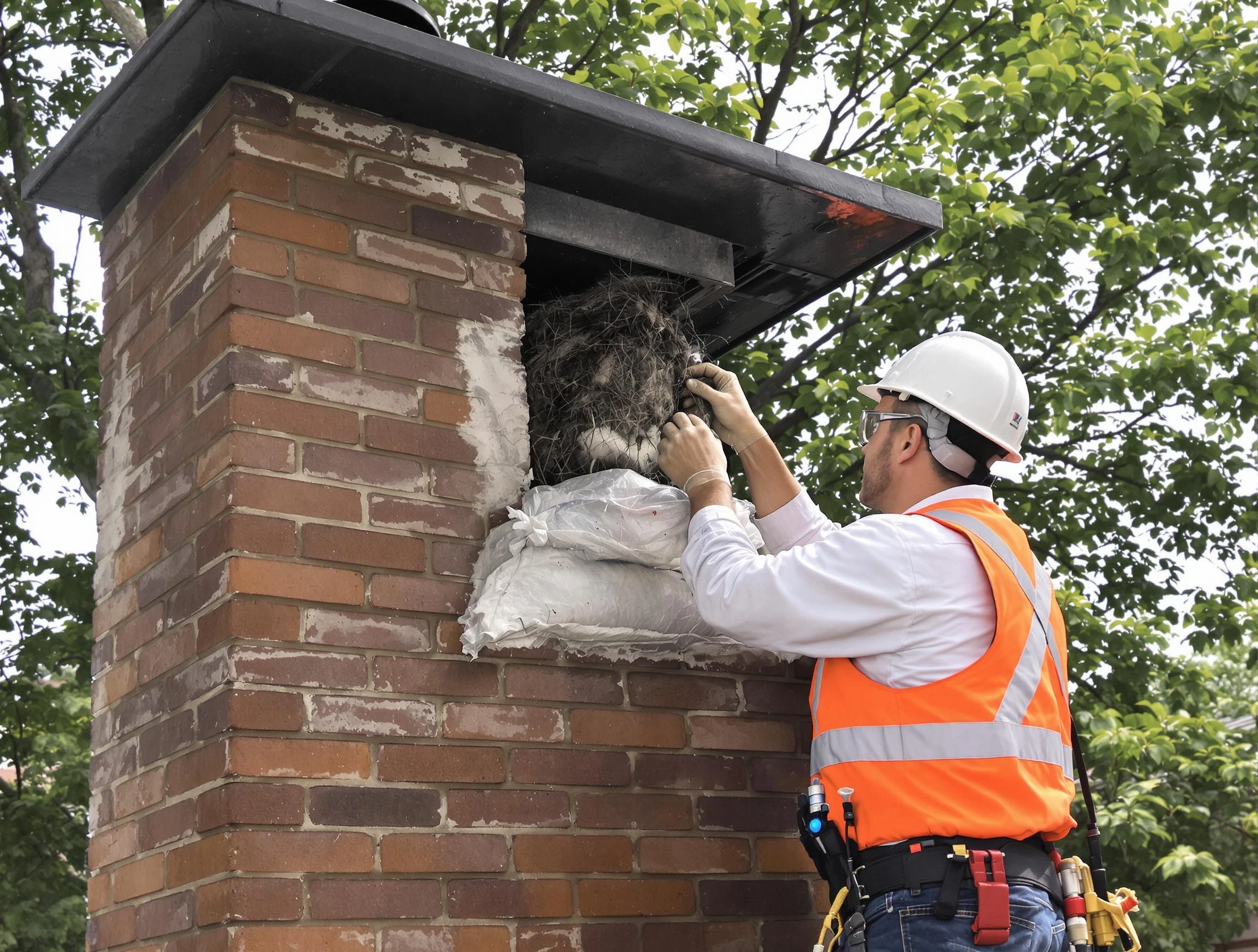 Humane removal of debris and animals by Brookhaven Chimney Sweep in Brookhaven, GA