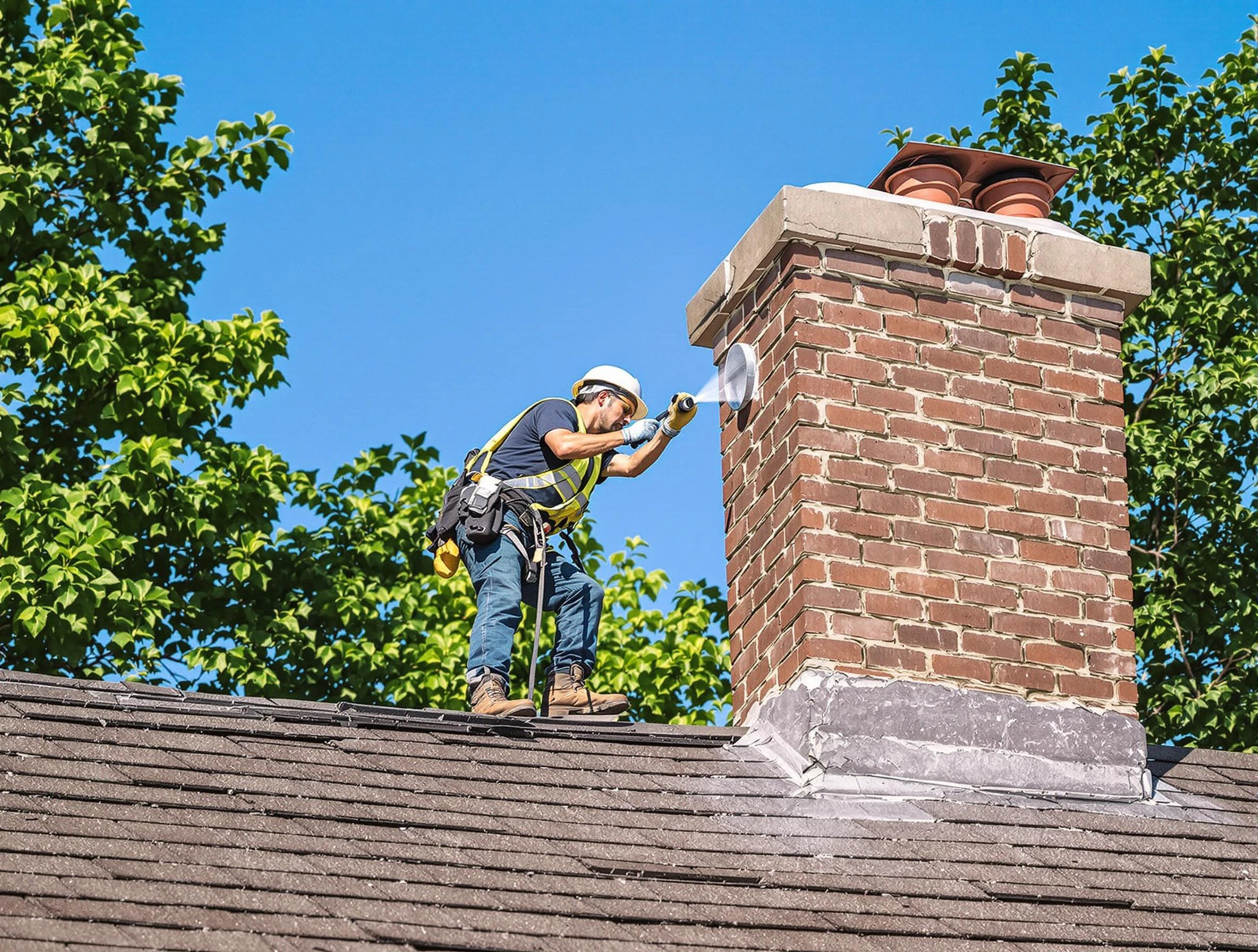 Brookhaven Chimney Sweep performing an inspection with advanced tools in Brookhaven, GA