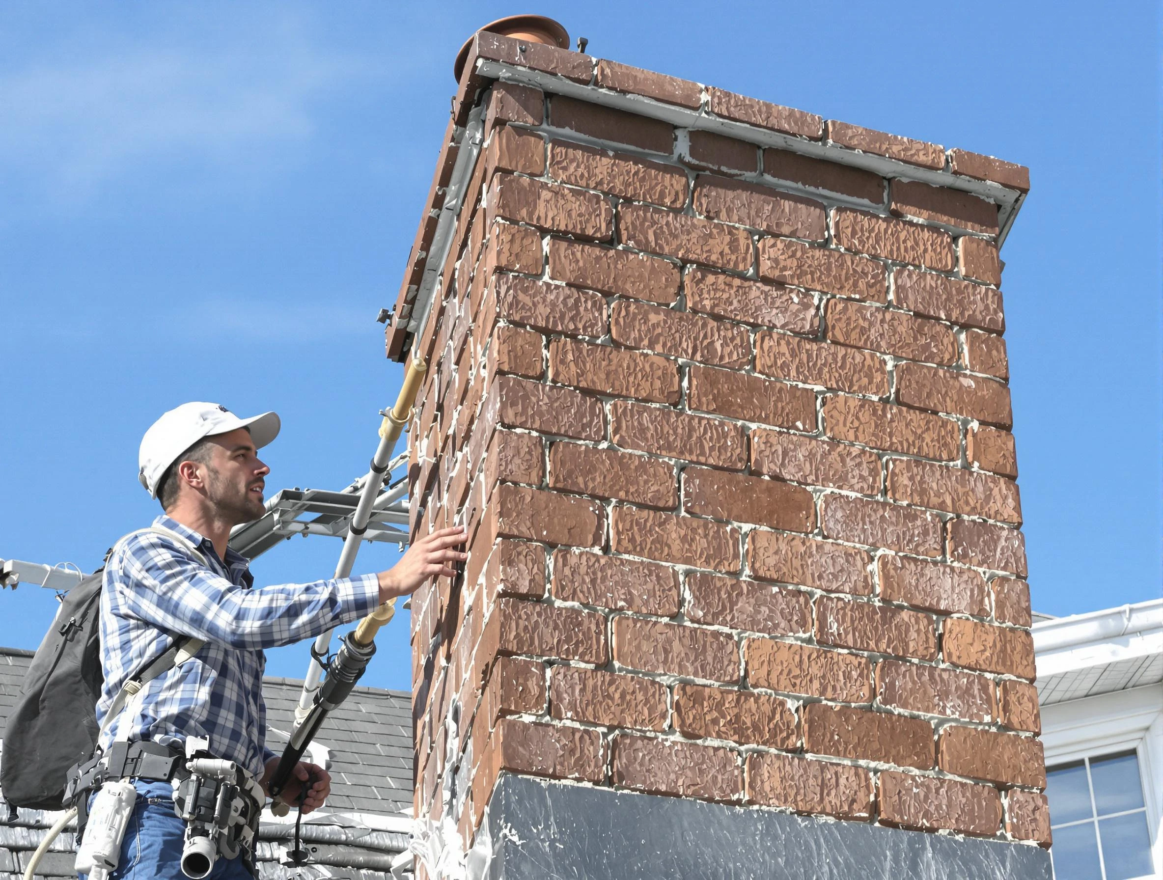 Brickwork for a chimney rebuild by Brookhaven Chimney Sweep in Brookhaven, GA