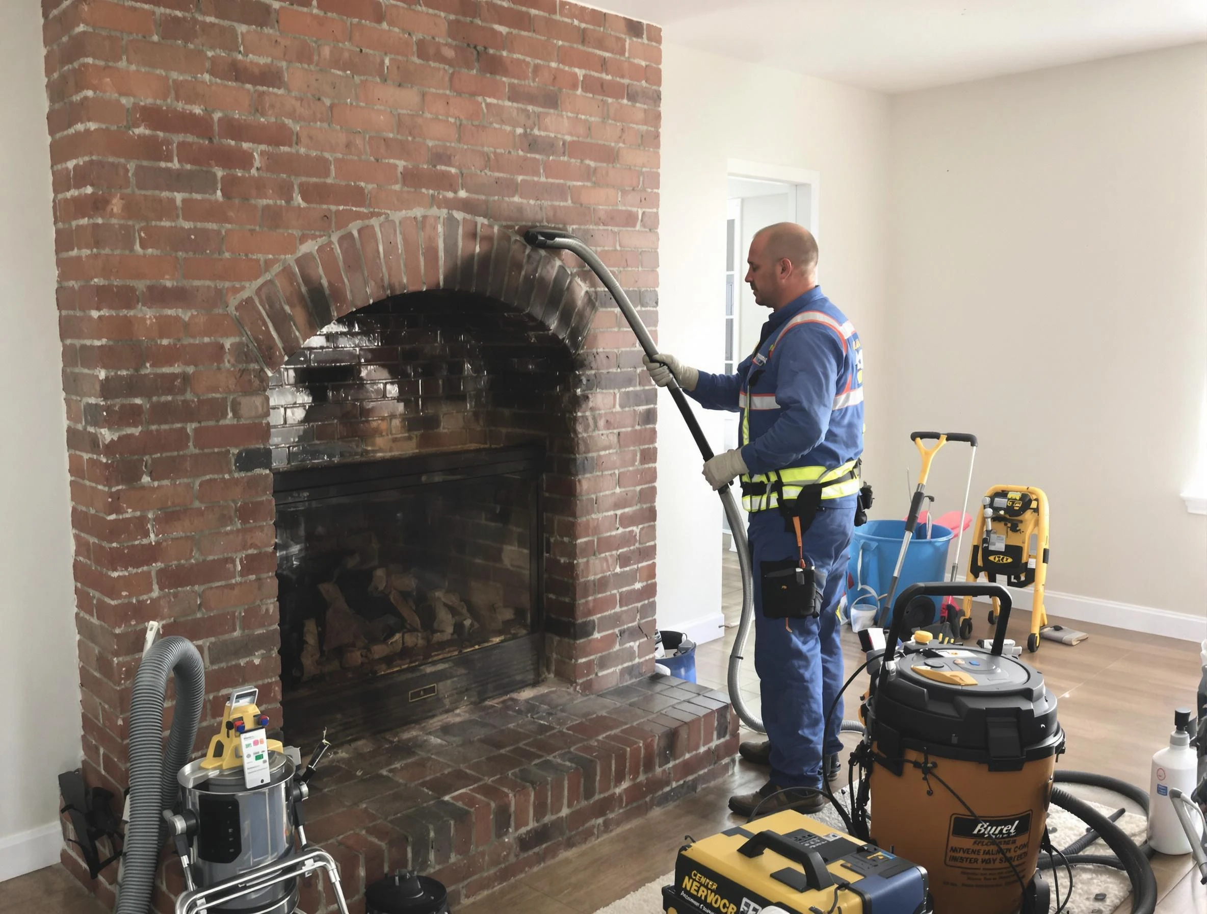 Brookhaven Chimney Sweep expert performing detailed chimney sweep in Brookhaven, GA