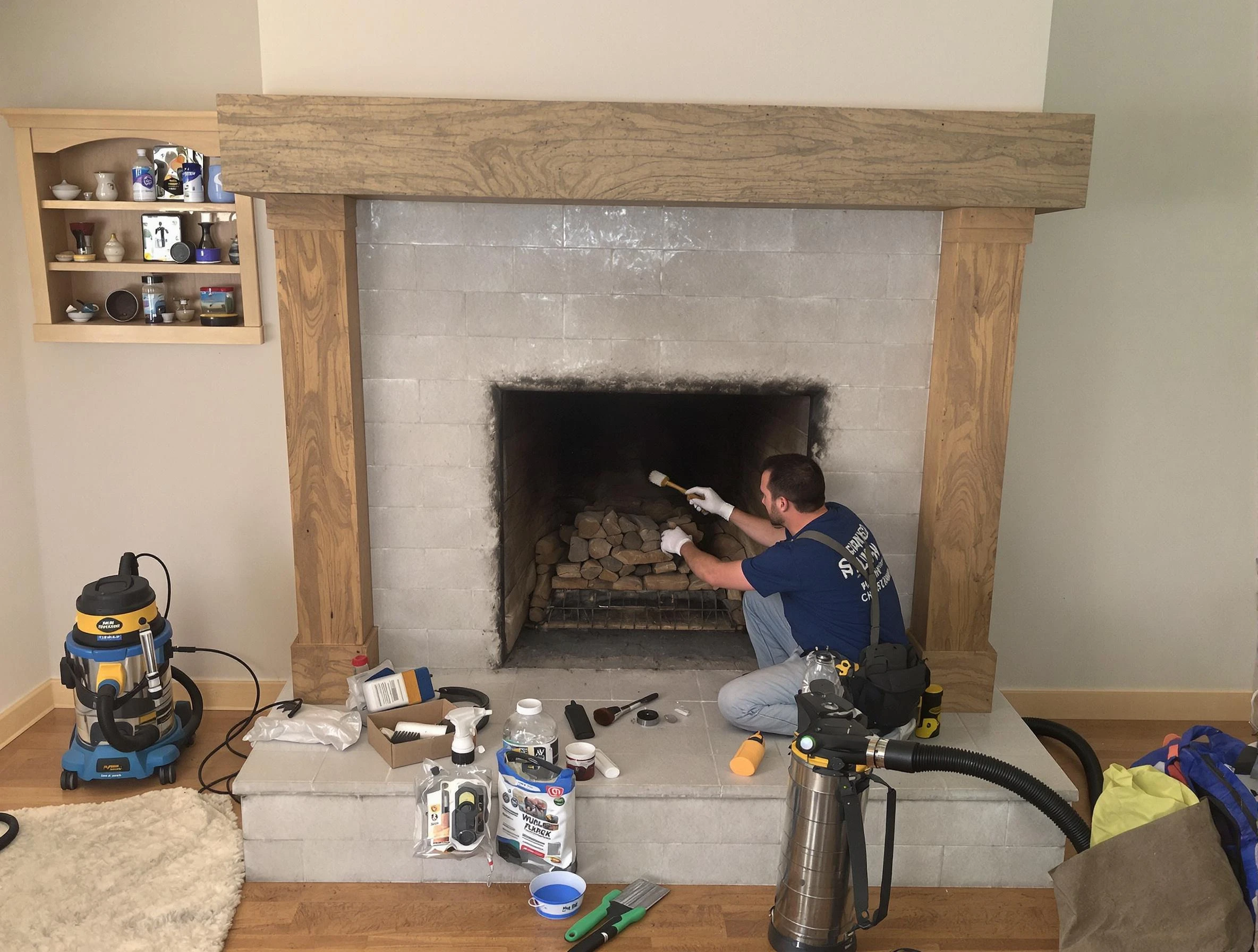 Detailed creosote removal process by Brookhaven Chimney Sweep in Brookhaven, GA