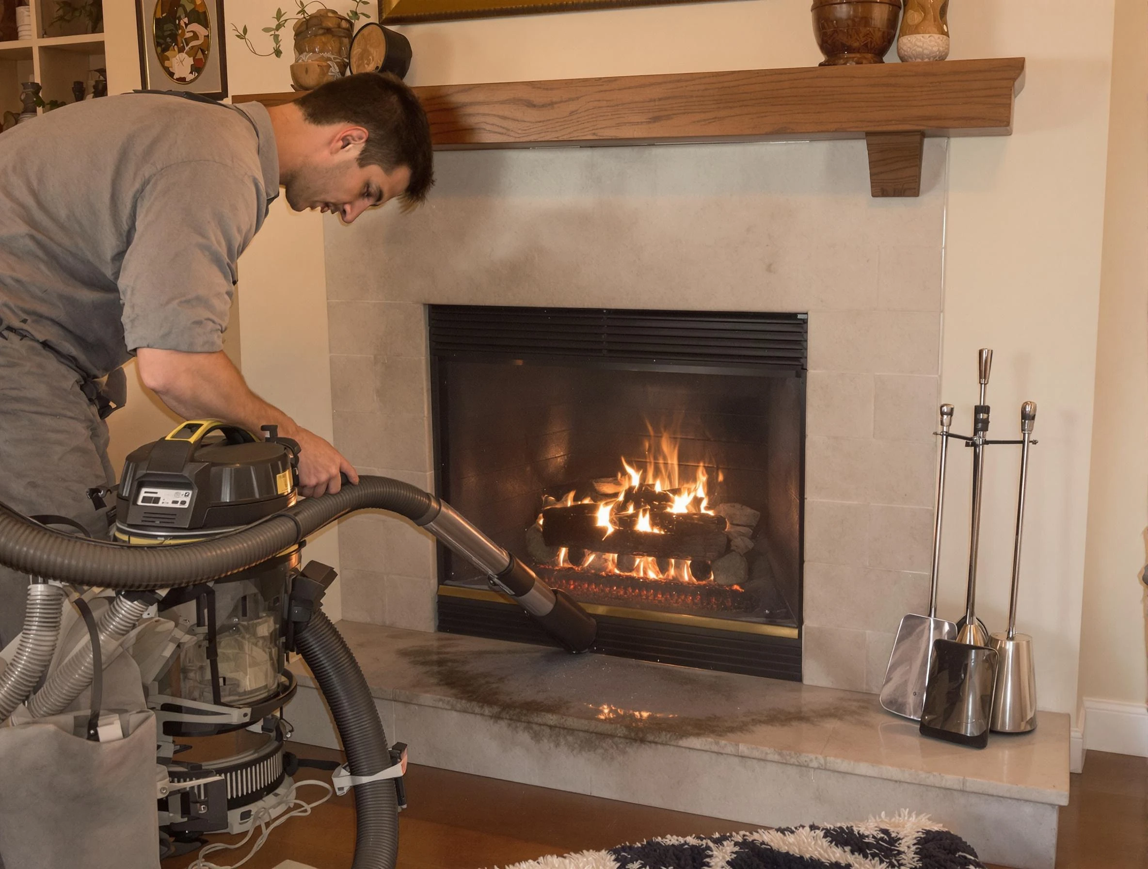 Routine fireplace upkeep by Brookhaven Chimney Sweep in Brookhaven, GA