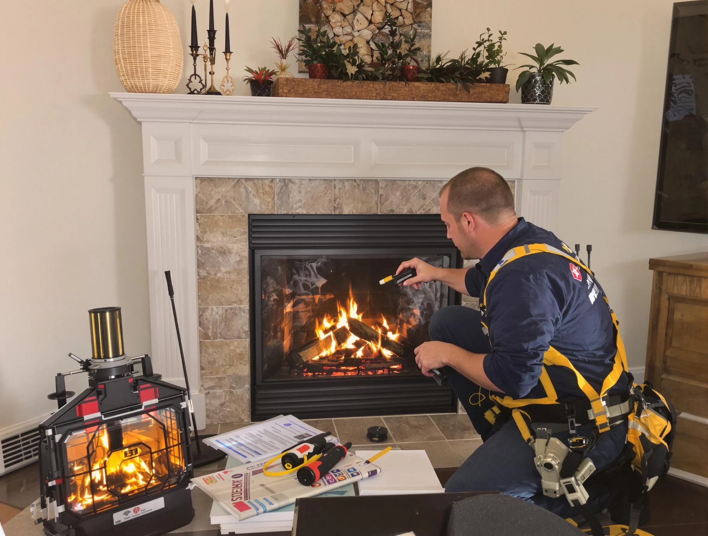 Safety-focused fireplace inspection by Brookhaven Chimney Sweep in Brookhaven, GA